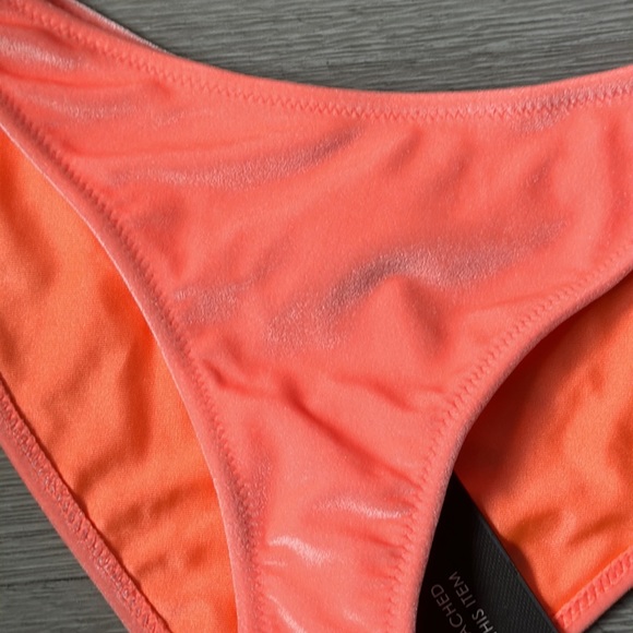 Orange coral velvet normal coverage Bathing suit bottom - Picture 2 of 6